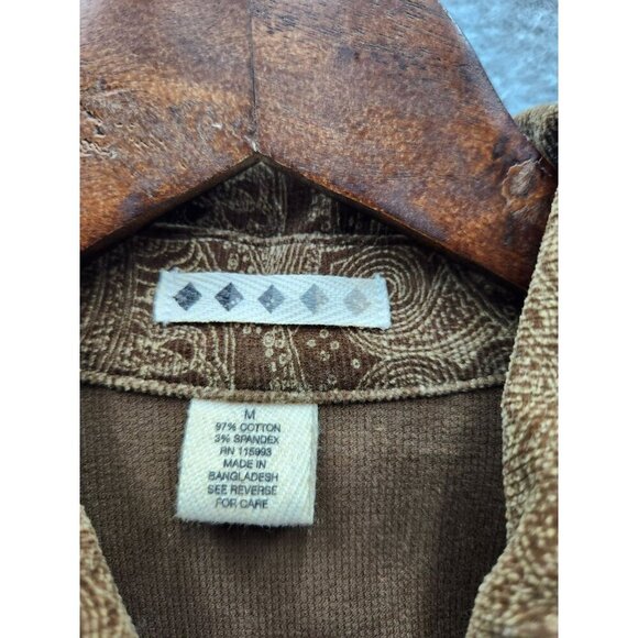 5 Diamonds  Vintage Style Womens Medium Paisley Button-Up Jacket Brown - Picture 3 of 6